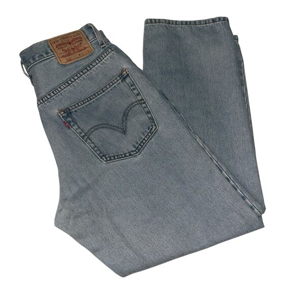 Vintage Levi’s 550 Men’s Relaxed Tapered Jeans 32x28 (Tag 33x30) Blue Stonewash - Picture 1 of 11